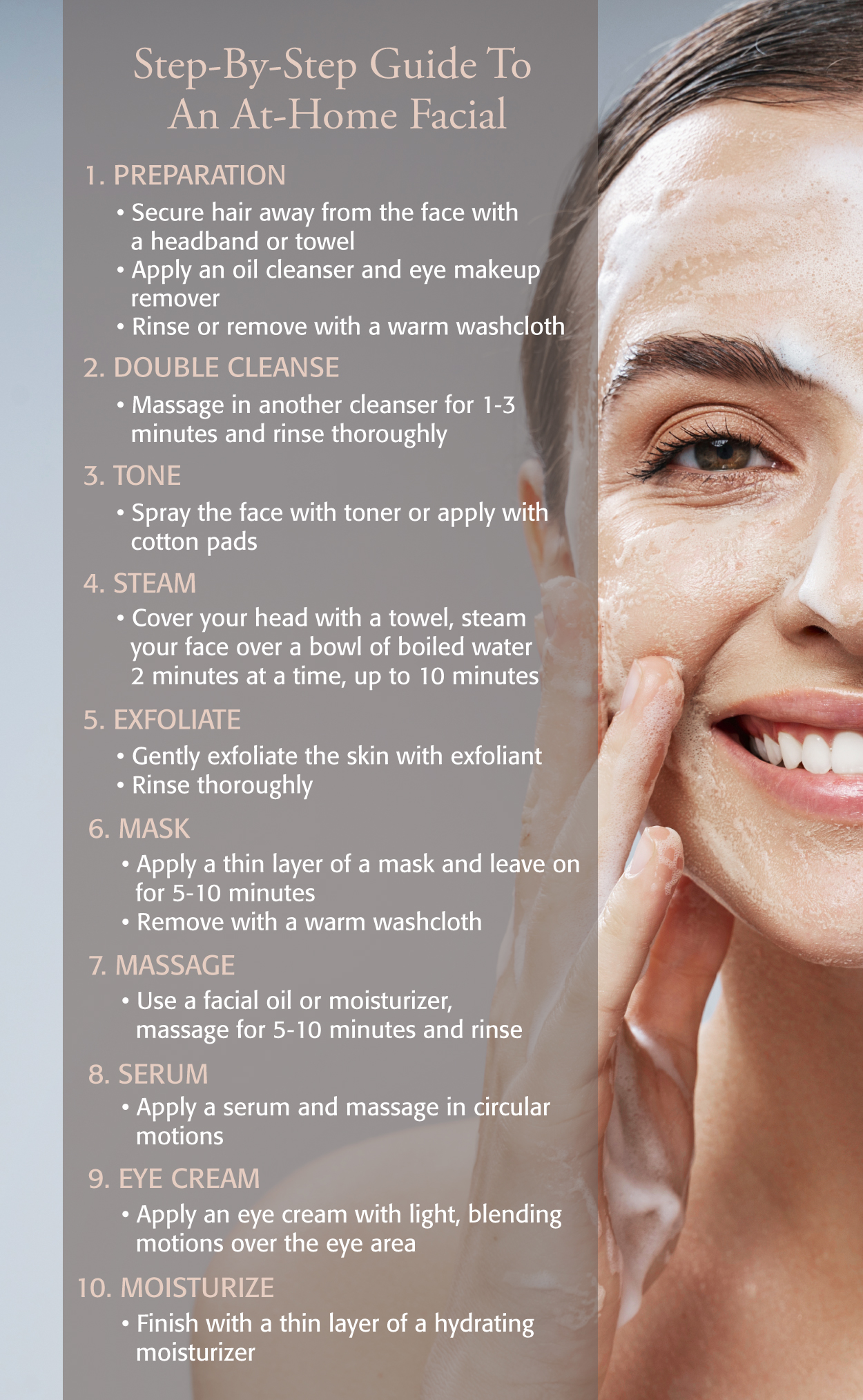 Eminence Organics Facial At Home Infographic