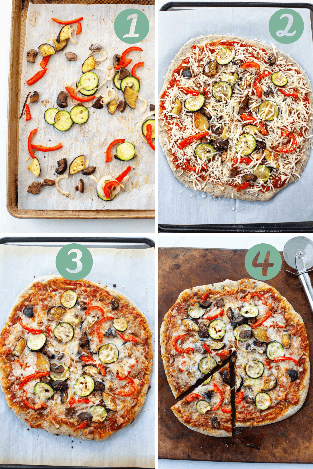 roasted vegetable pizza step by step instructions